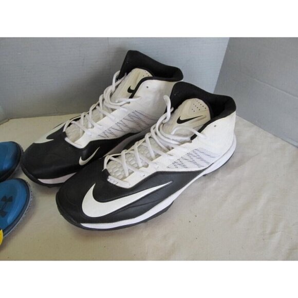Nike Zoom Code Elite 3/4 Football Cleats White Black 603368-010 Men’s Size 18 - Picture 2 of 3